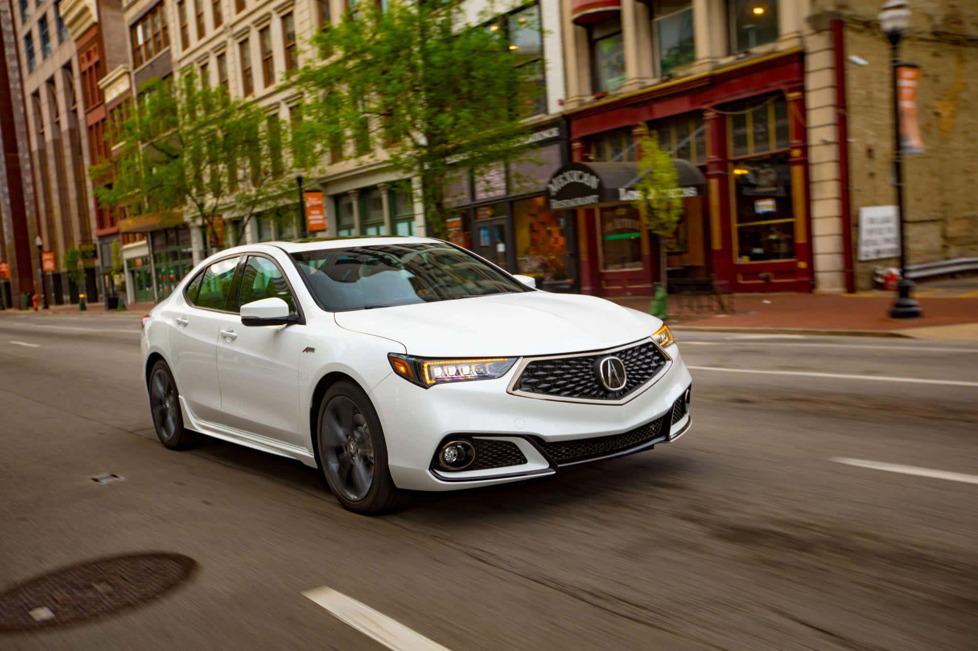 Caption: Sleek Acura TLX in its Natural Element Wallpaper