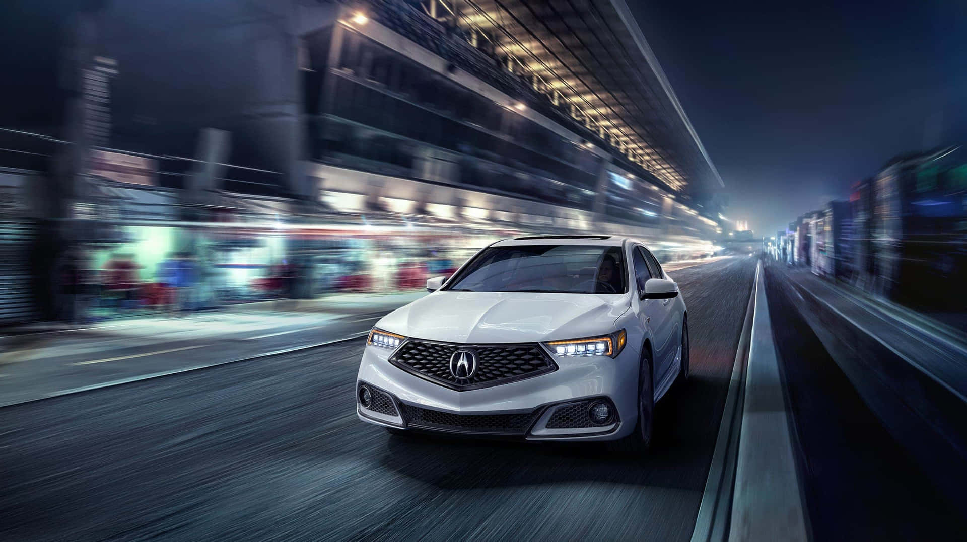 Caption: A Sleek Acura TLX on the Open Road Wallpaper