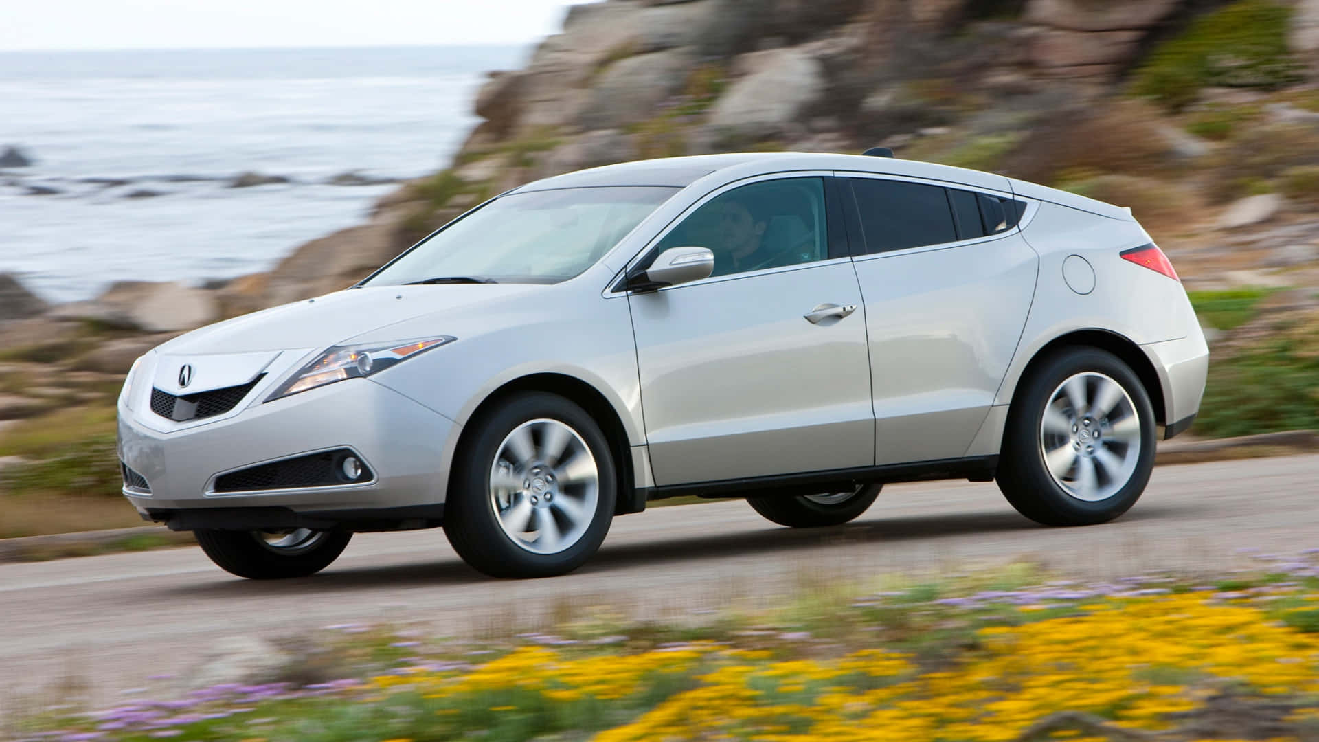 Acura ZDX in Stunning Silver - Premium Crossover Vehicle Wallpaper