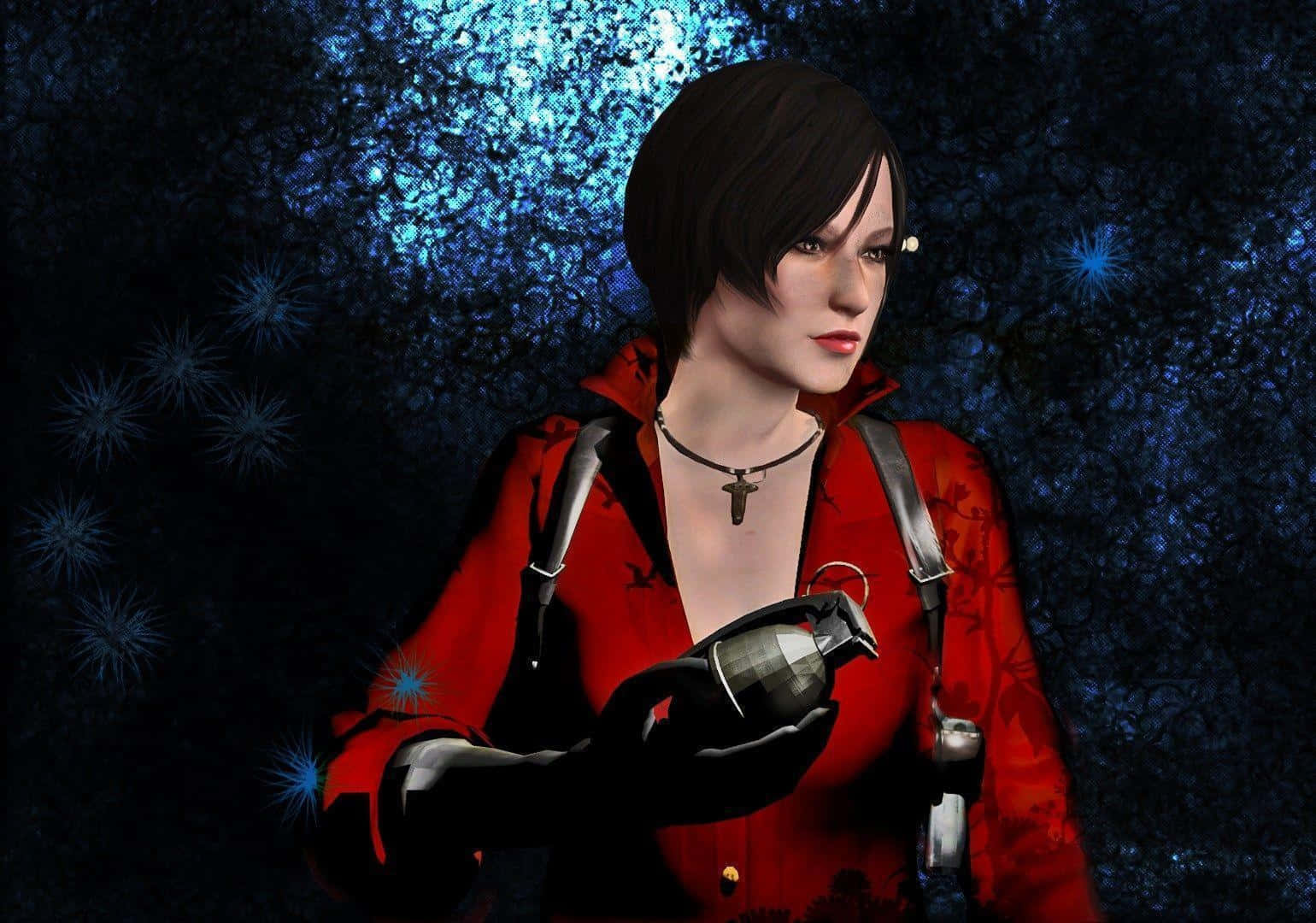 Ada Wong - The Mysterious Operative In Action Wallpaper