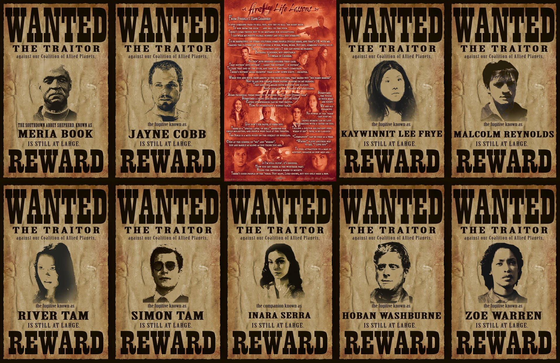 Adam Baldwin Firefly Wanted Posters