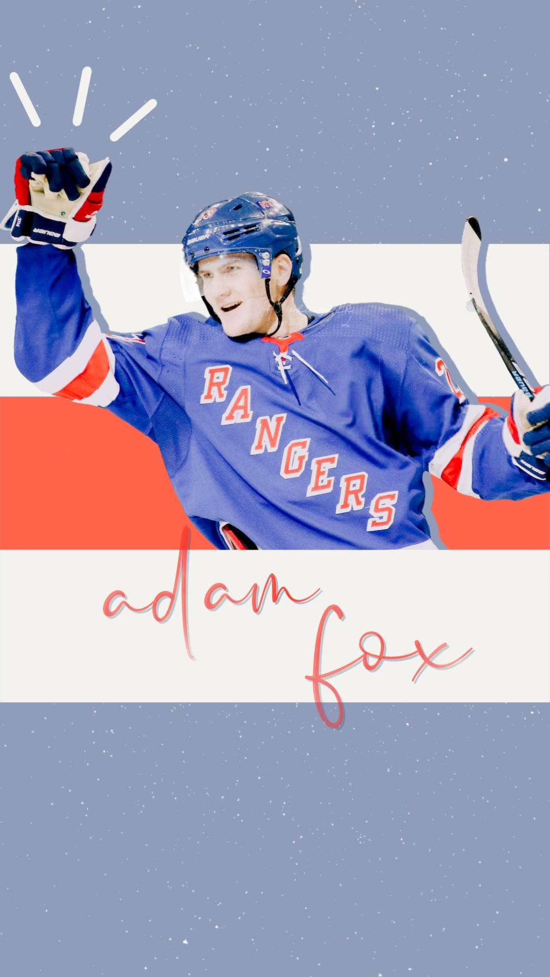 Adam Fox New York Rangers Fan-kunst/malerei Wallpaper