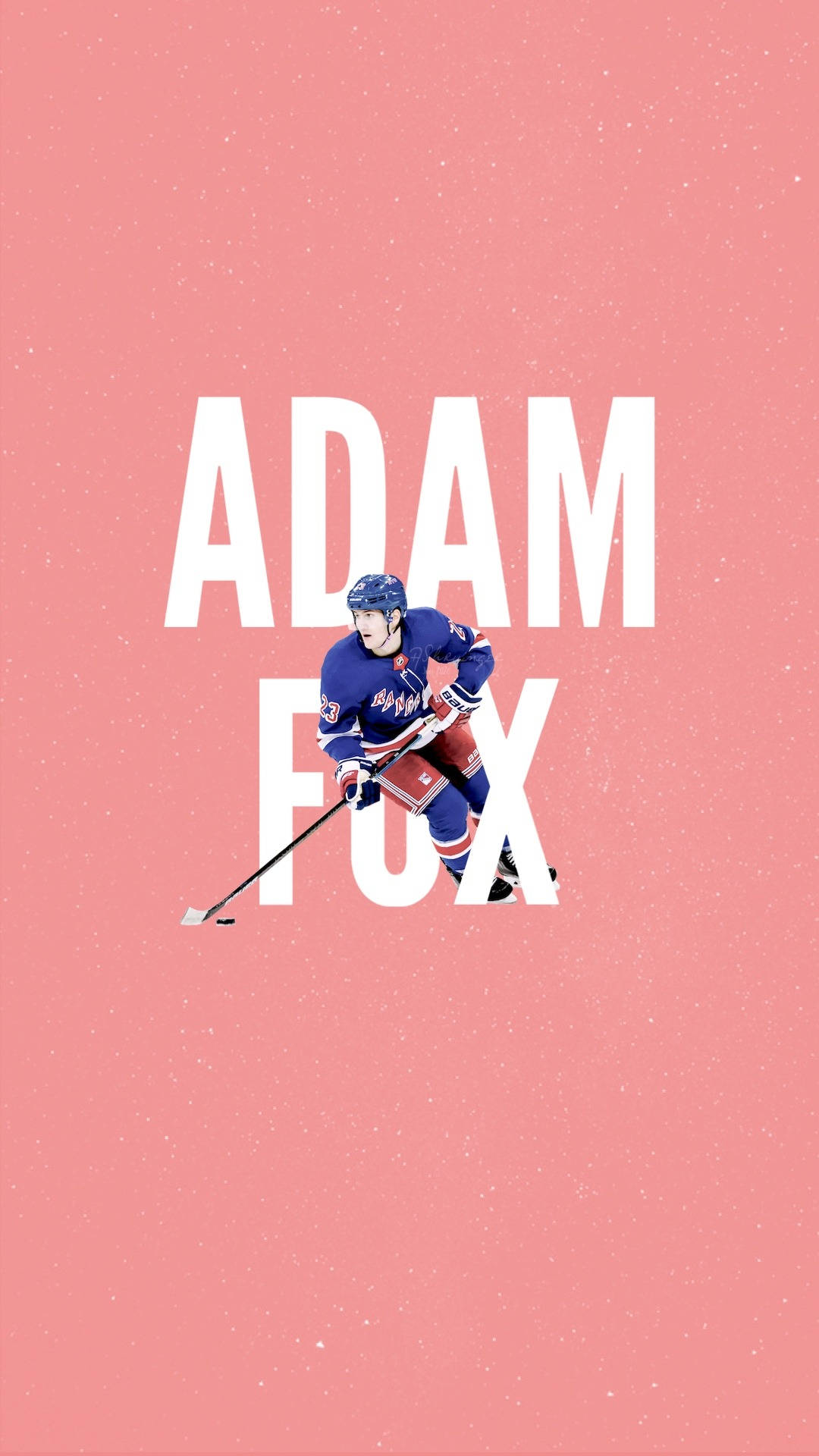 Adam Fox New York Rangers Pink Background Wallpaper