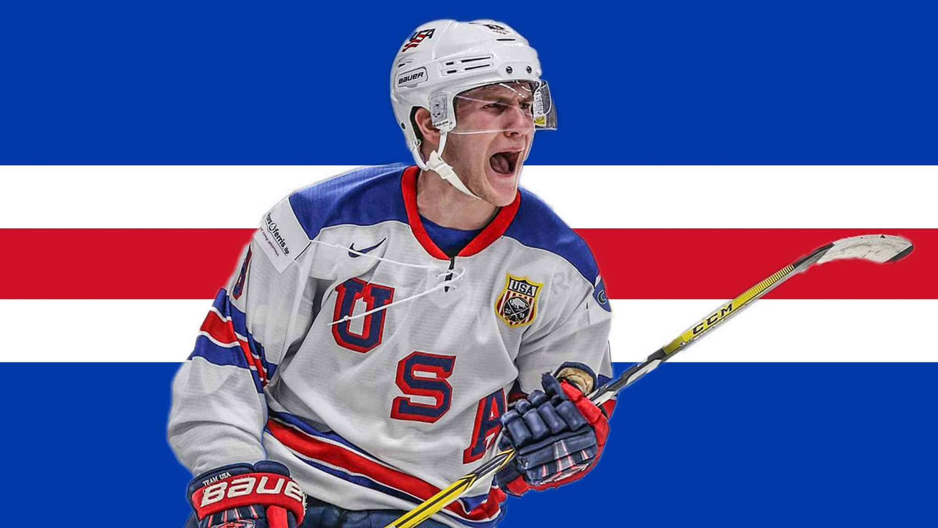 Adam Fox Team USA Ice Hockey Wallpaper