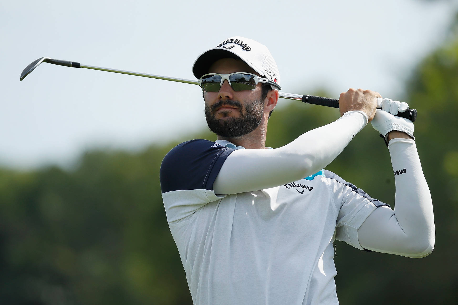 Adam Hadwin In Action On The Golf Course Wallpaper
