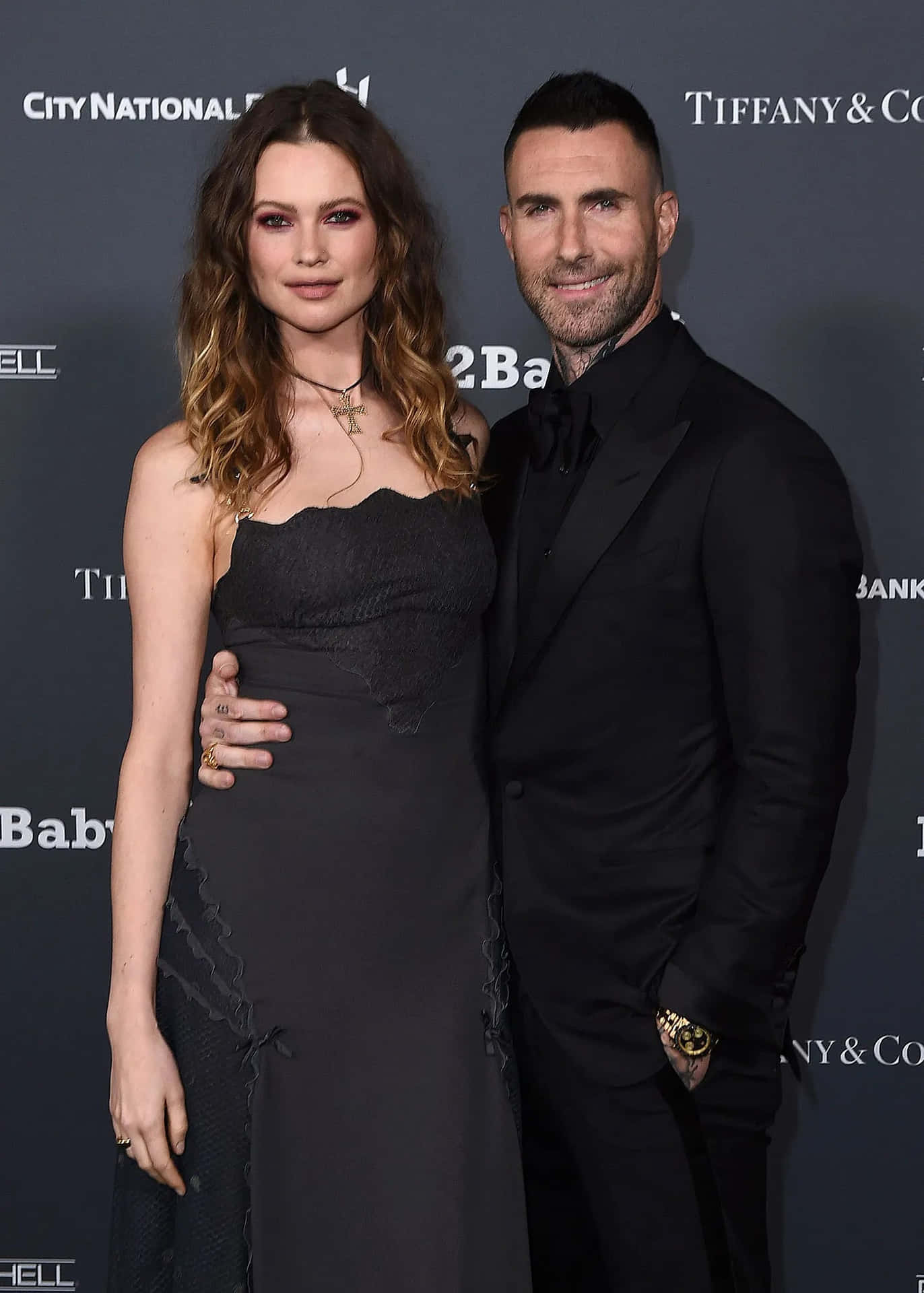Image  Adam Levine poses at the 2017 Vanity Fair Oscar Party