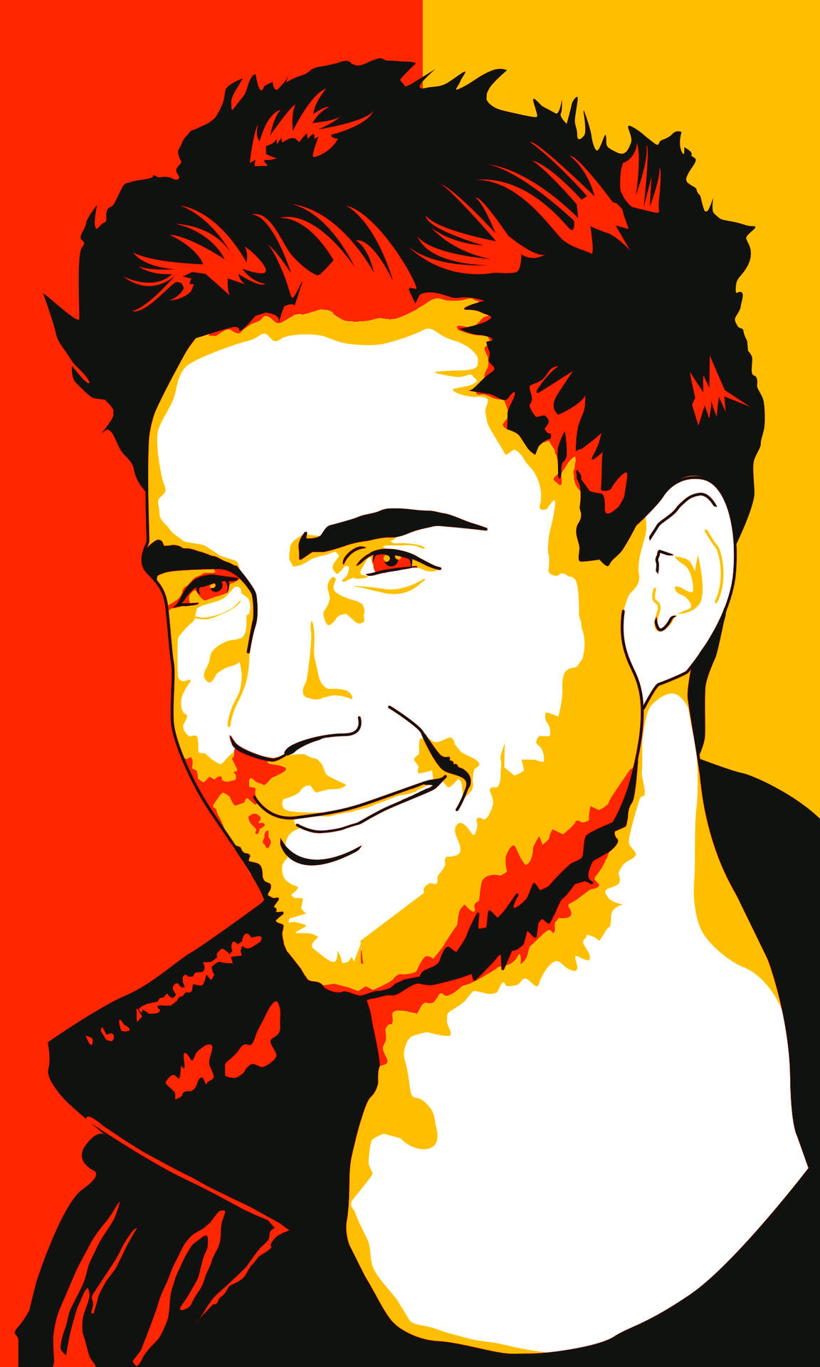 Adam Levine Digital Pop Art Portrait Background