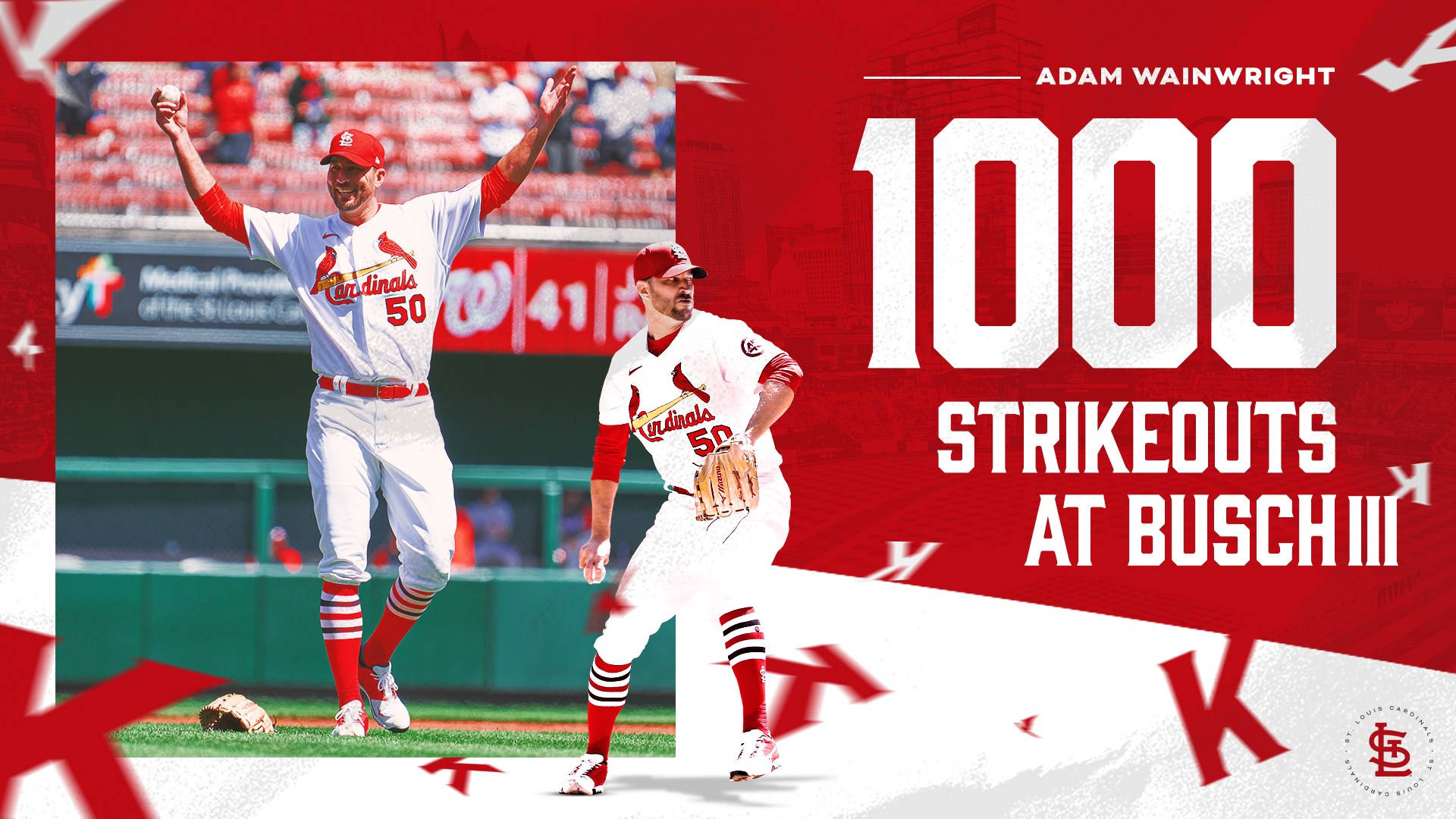 Adam Wainwright 1000 Strikeouts Wallpaper