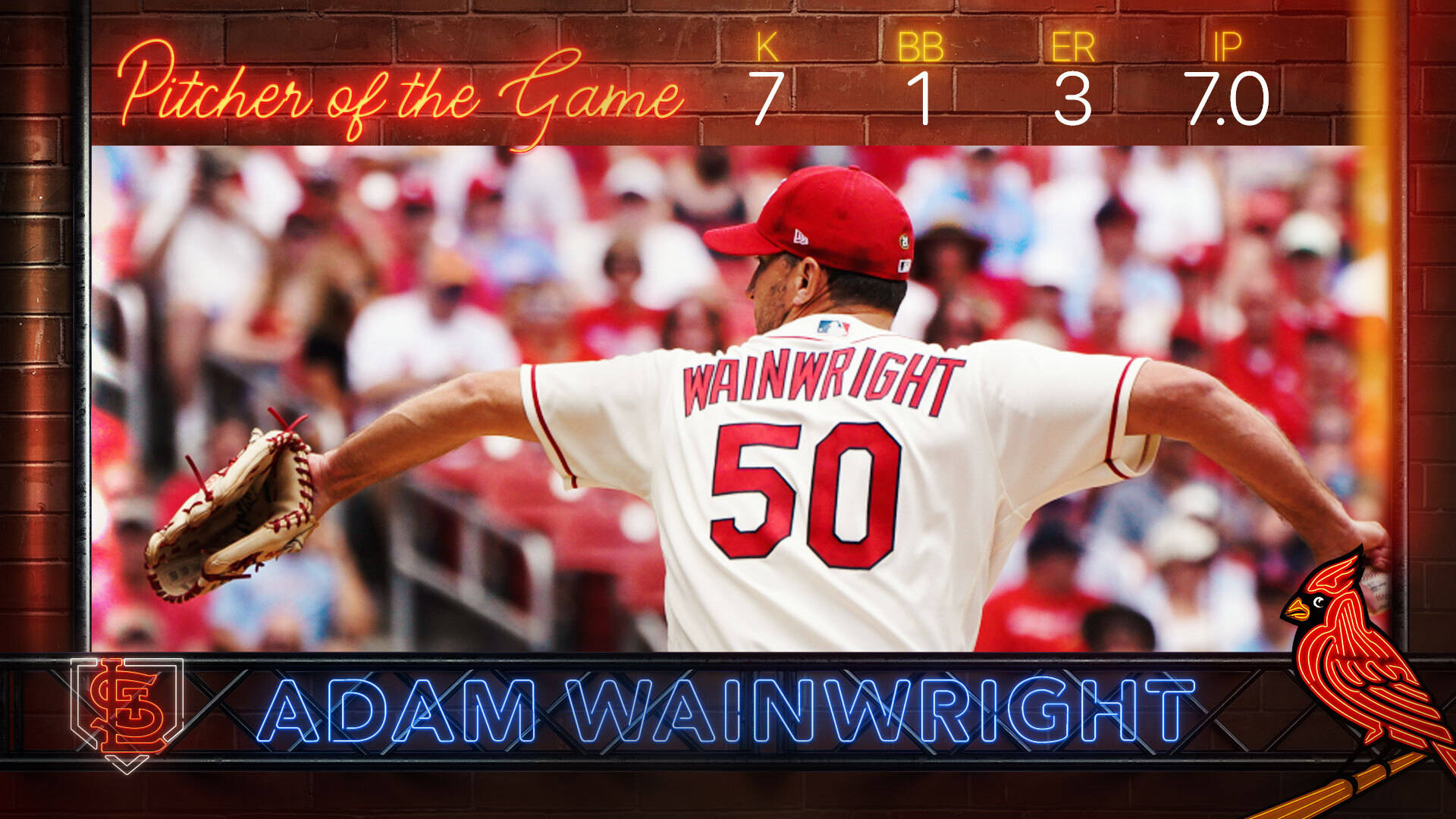 Download Adam Wainwright Neon Lights Wallpaper