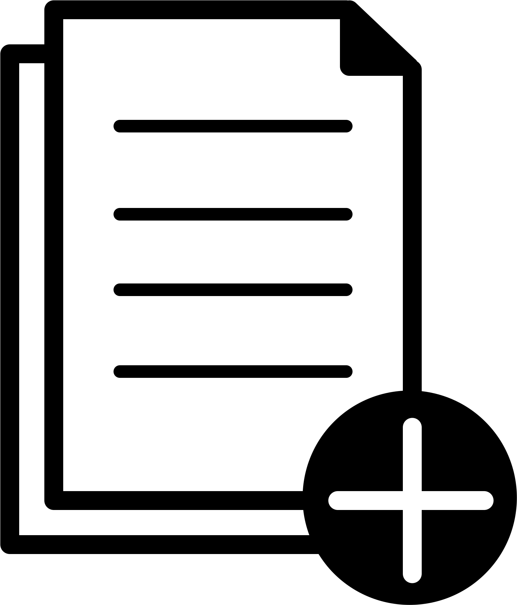 Add Document Icon PNG — Solid black background with no visible elements or textures.