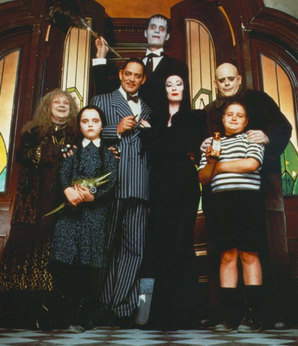 The Addams Family posing together