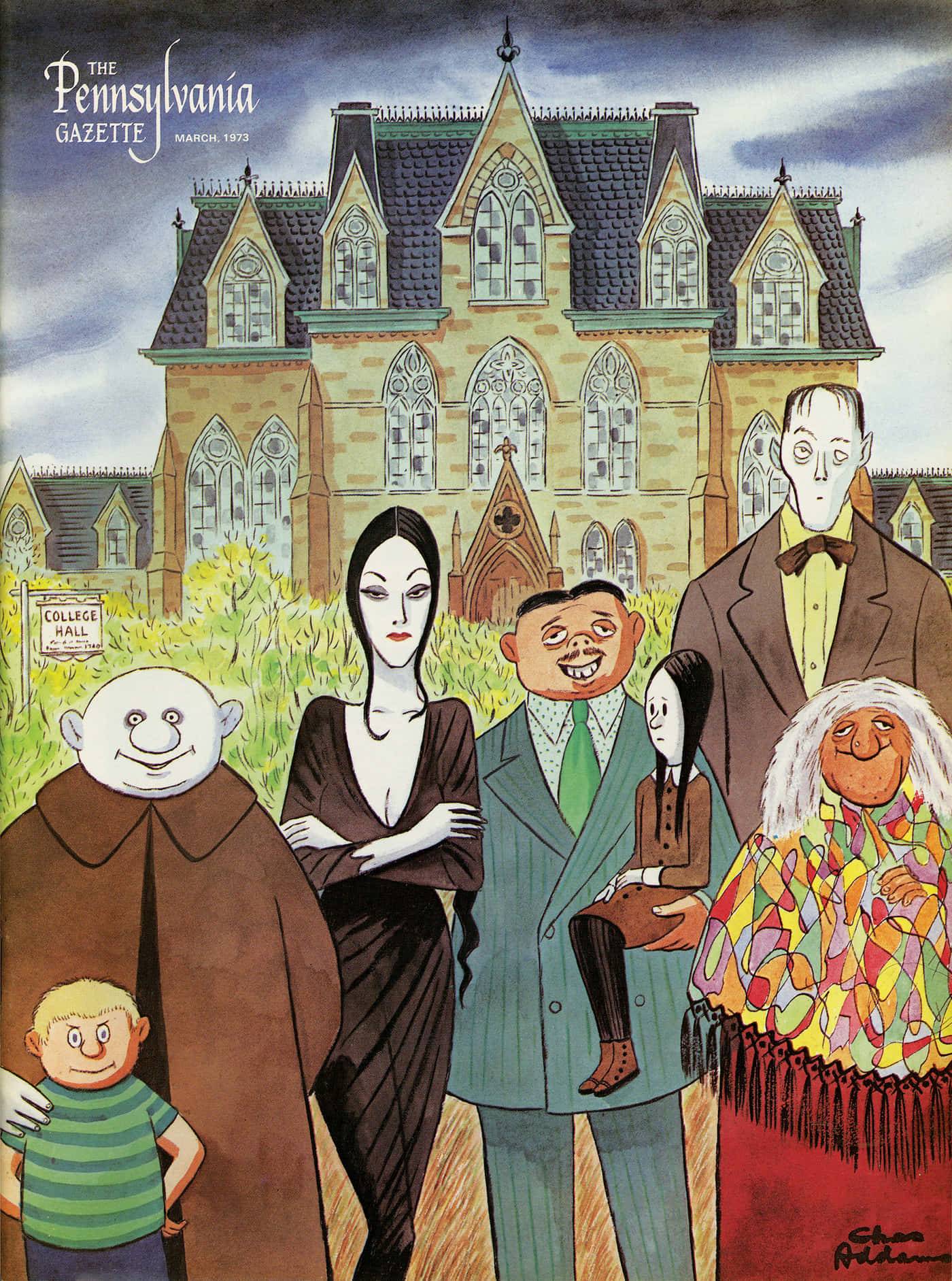 Lafamilia Addams — Una Imagen Que Captura A La Espeluznante Y Humorística Familia En Su Mejor Momento.