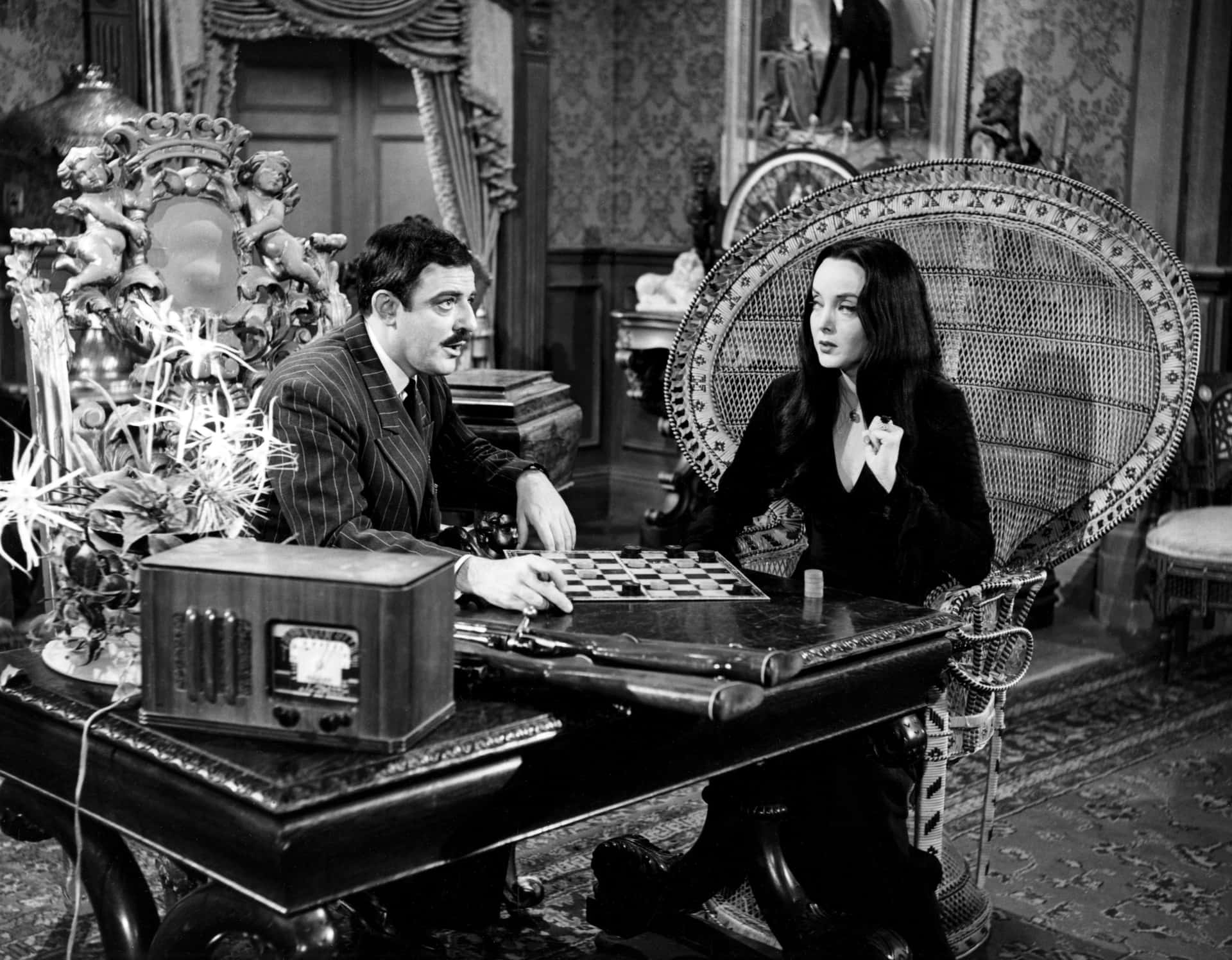 The Addams Family - A Black And White Photo