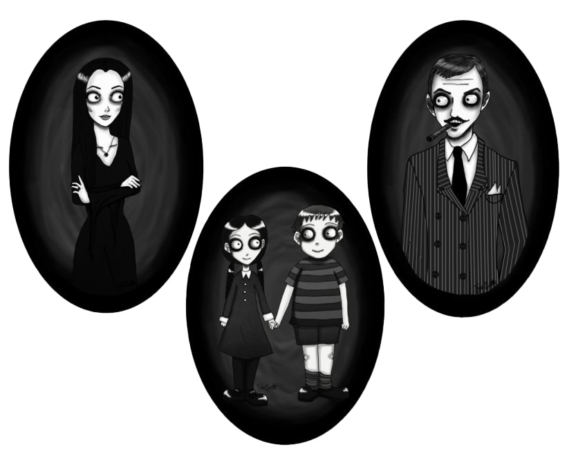 Addams Family Portraits PNG