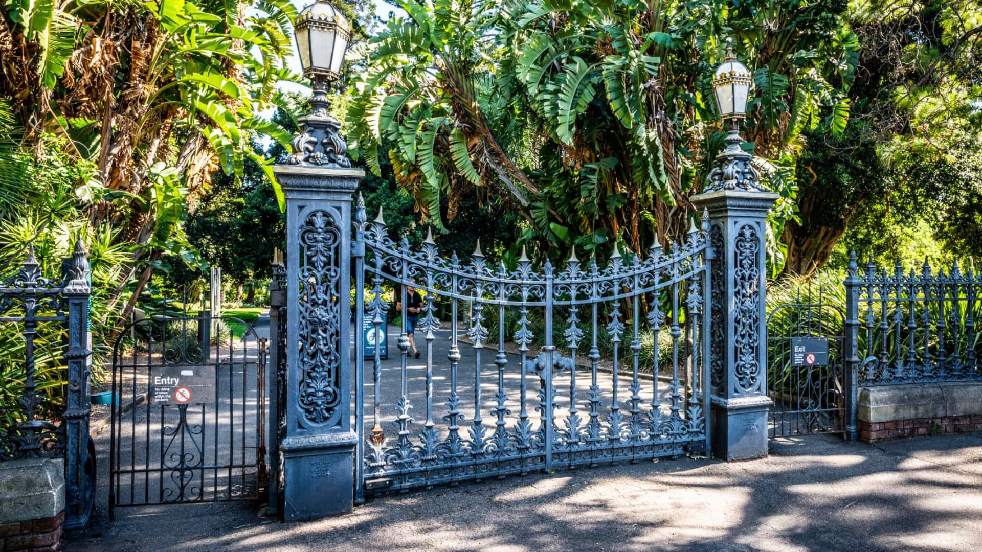 Adelaide Botanic Garden Ornate Gates Wallpaper