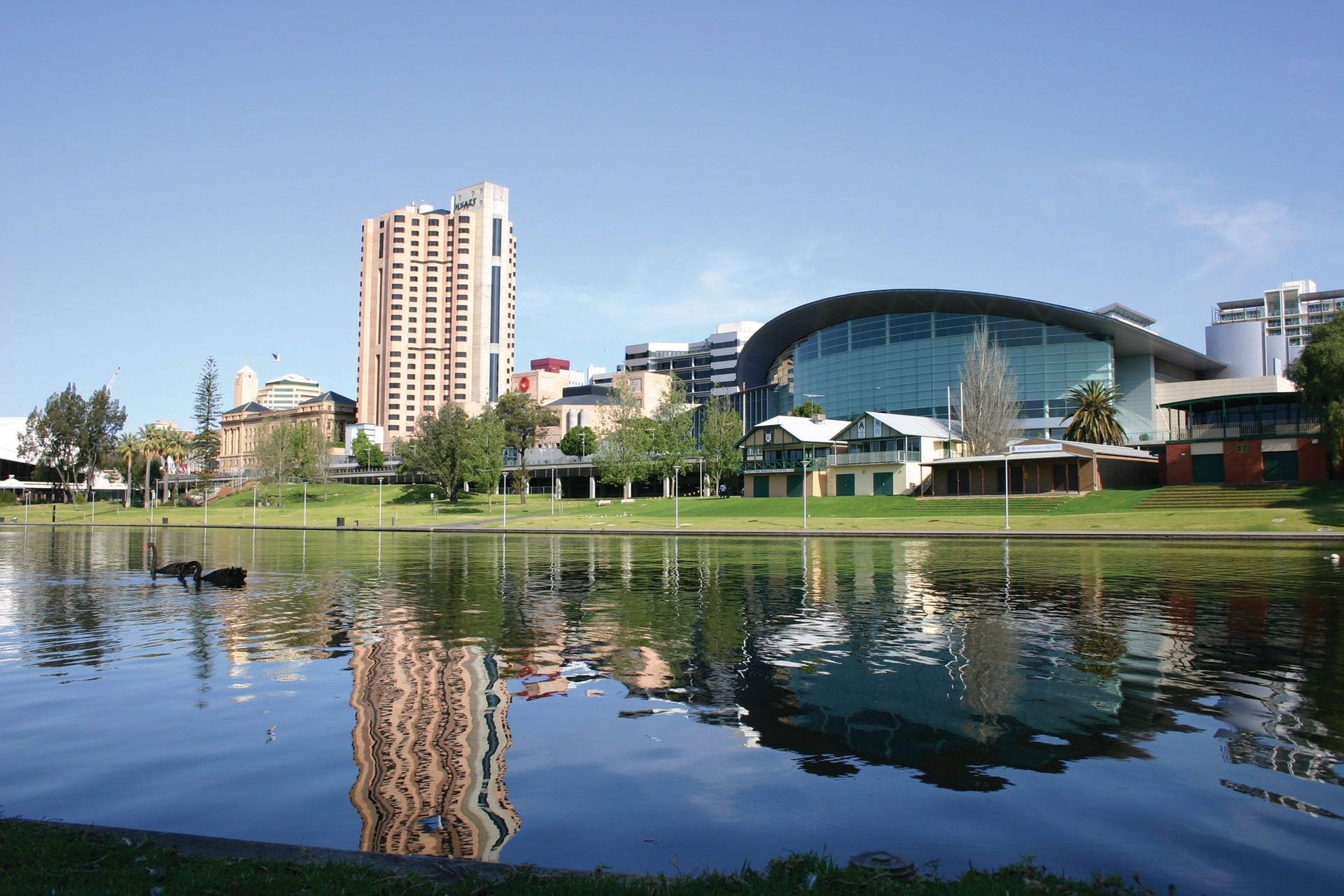 Adelaide Center From Torrens River