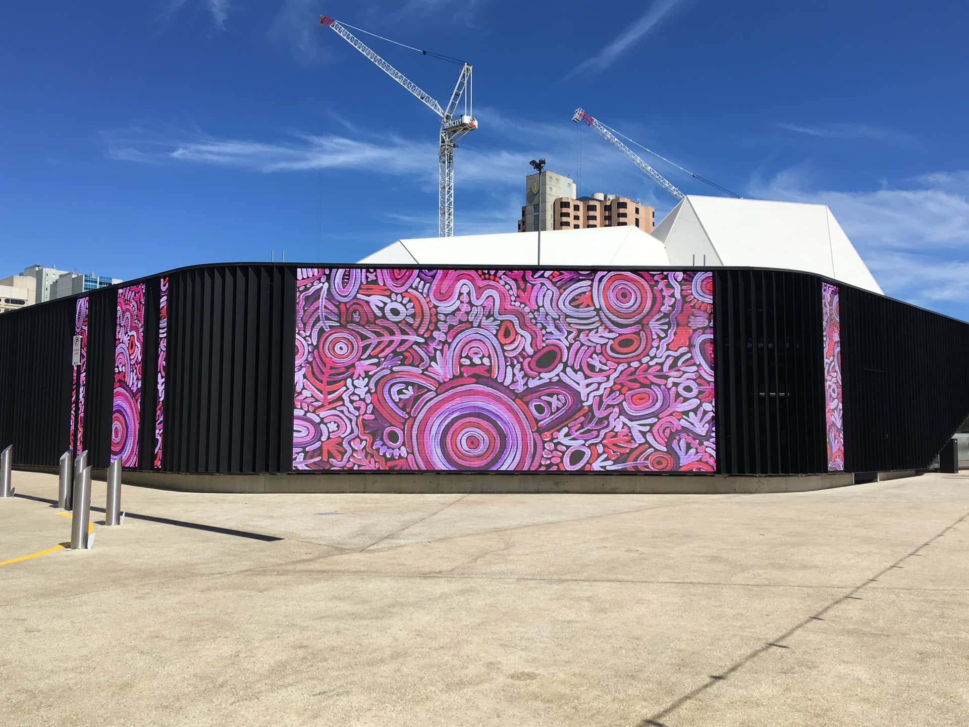 Adelaide Festival Centre Artistic Exterior Wallpaper