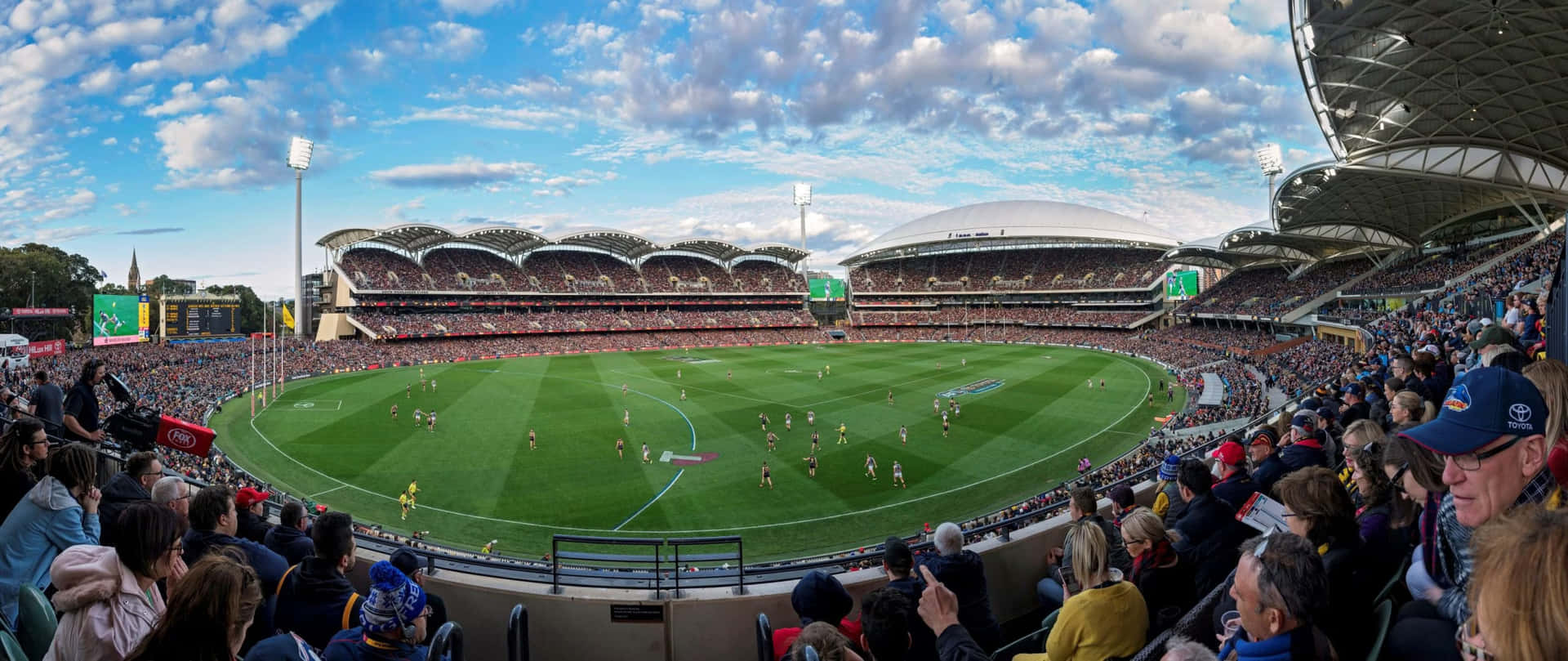Adelaide Oval Australian Rules Football Match Panorama Wallpaper