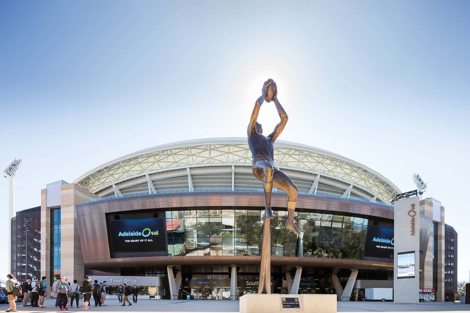 Adelaide Oval Entrancewith Statue Wallpaper