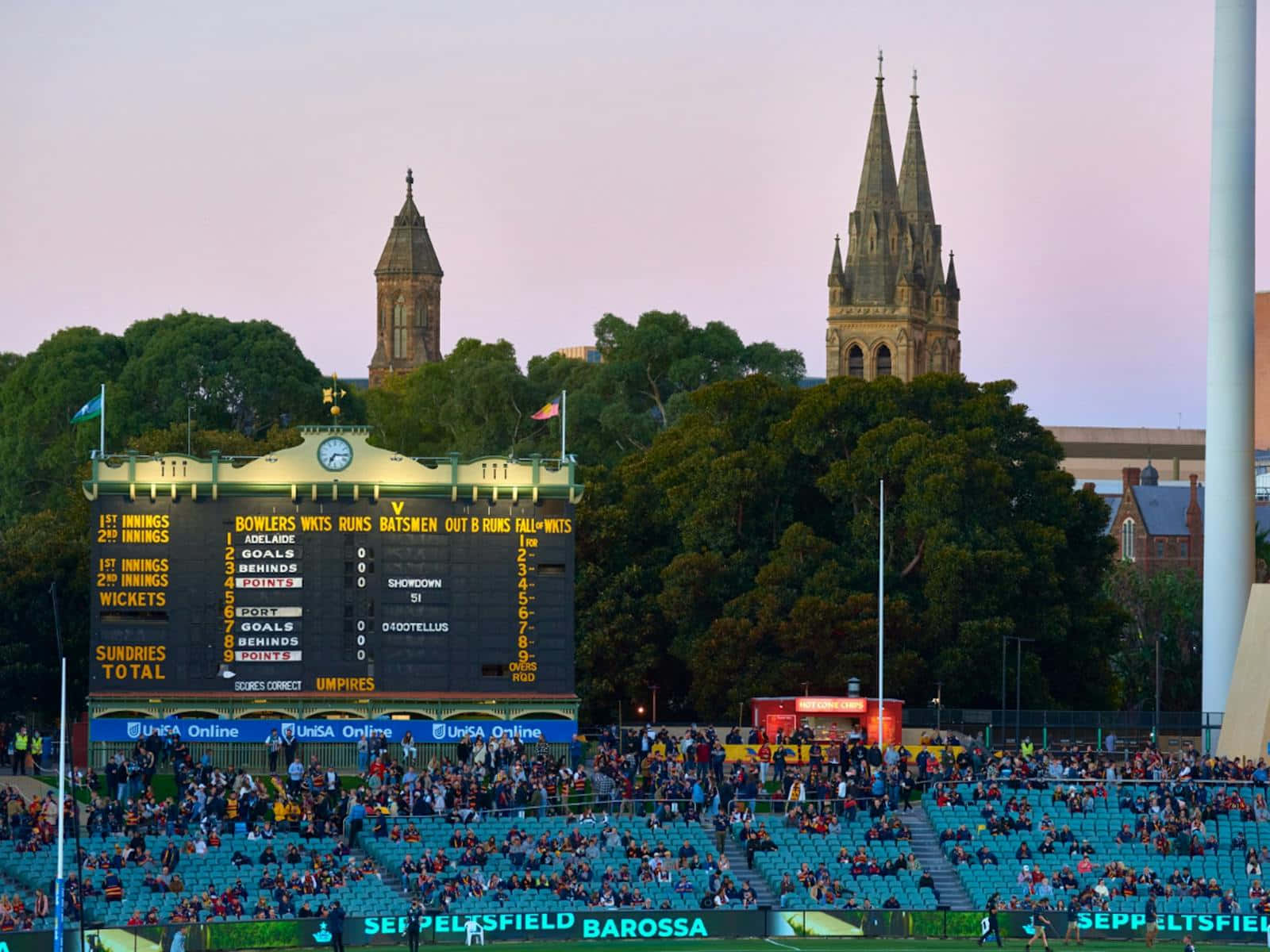 Adelaide Oval Scoreboardat Dusk Wallpaper