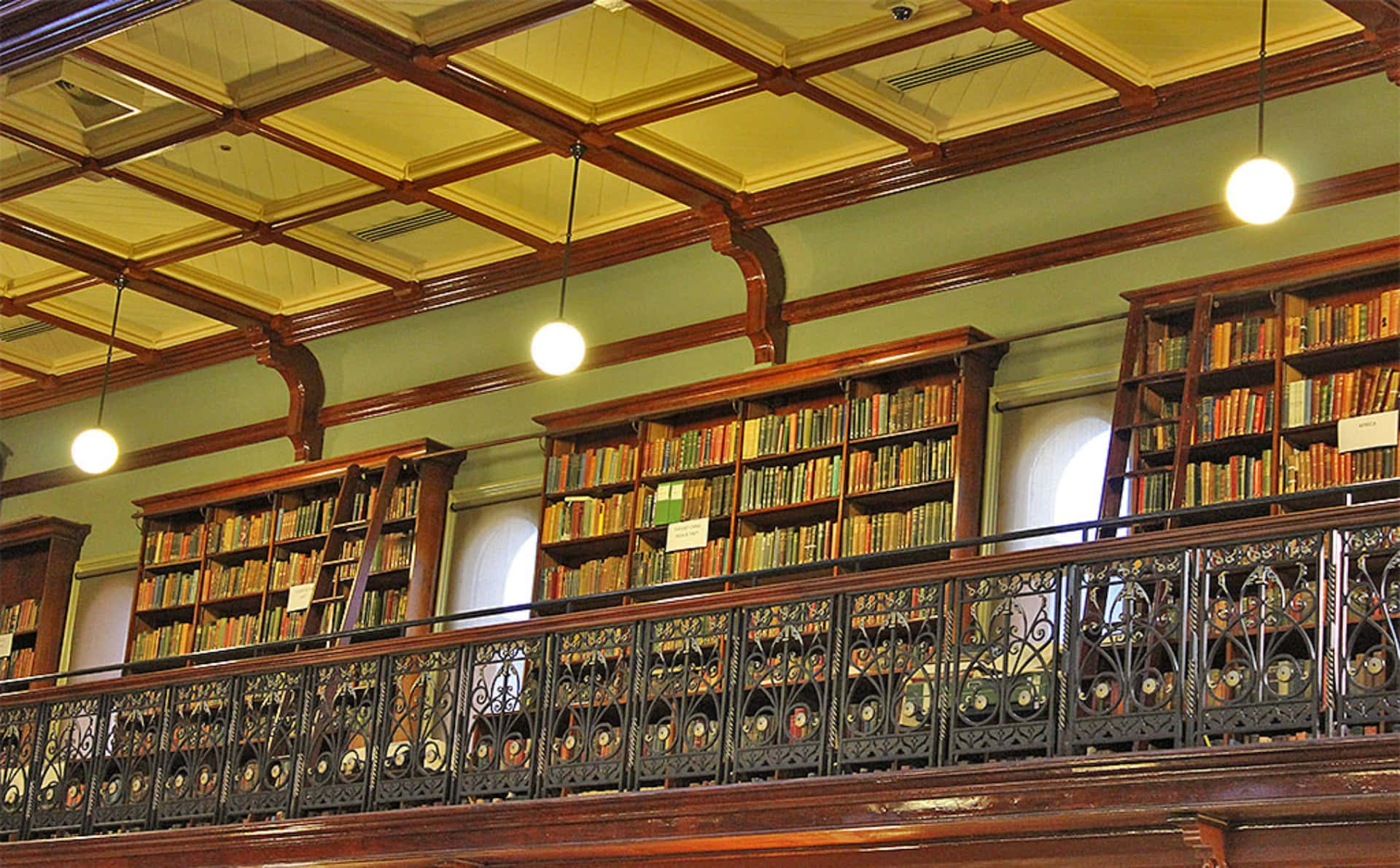 Adelaide State Library Interior Balcony View Wallpaper