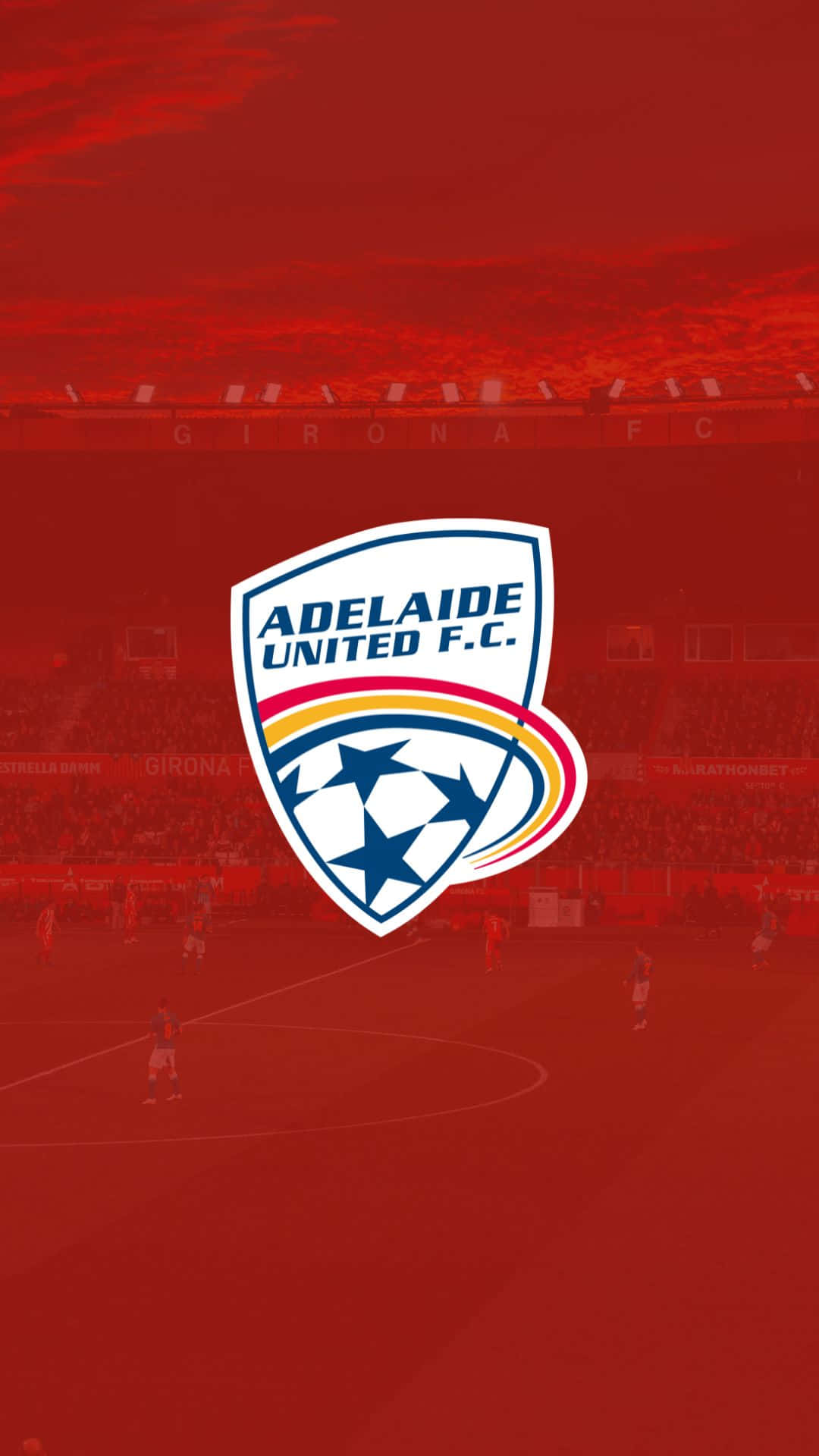 Adelaide Unitedin Joukkue Toiminnassa Taustakuva