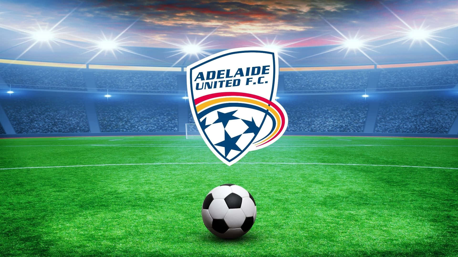 Adelaide United in action on the soccer field Wallpaper