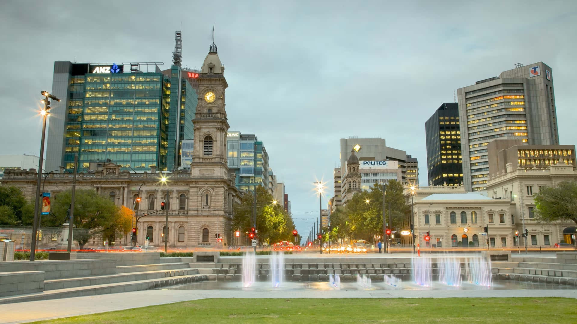 Adelaide Victoria Square Dusk View Wallpaper