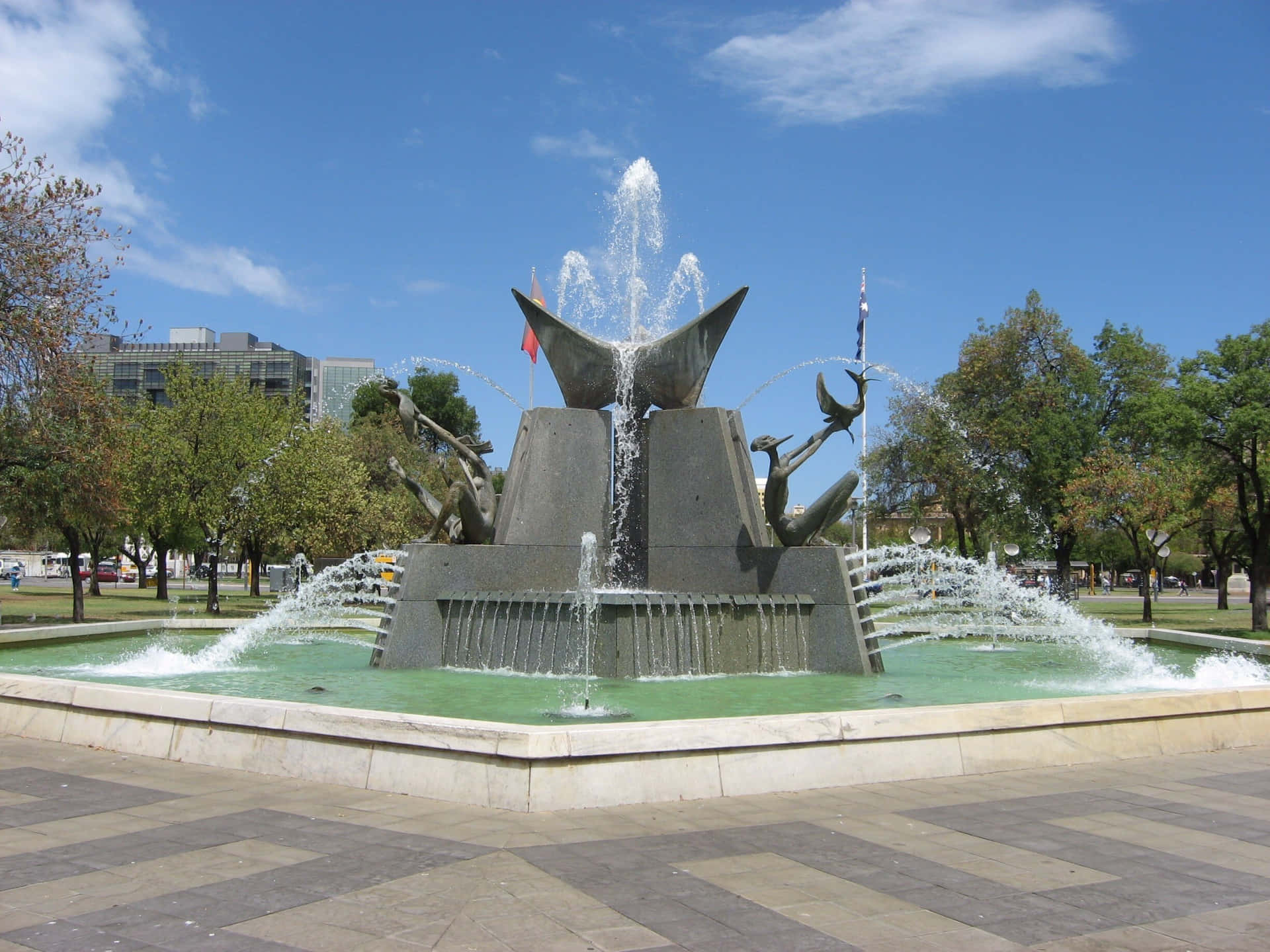 Adelaide Victoria Square Fountain Wallpaper