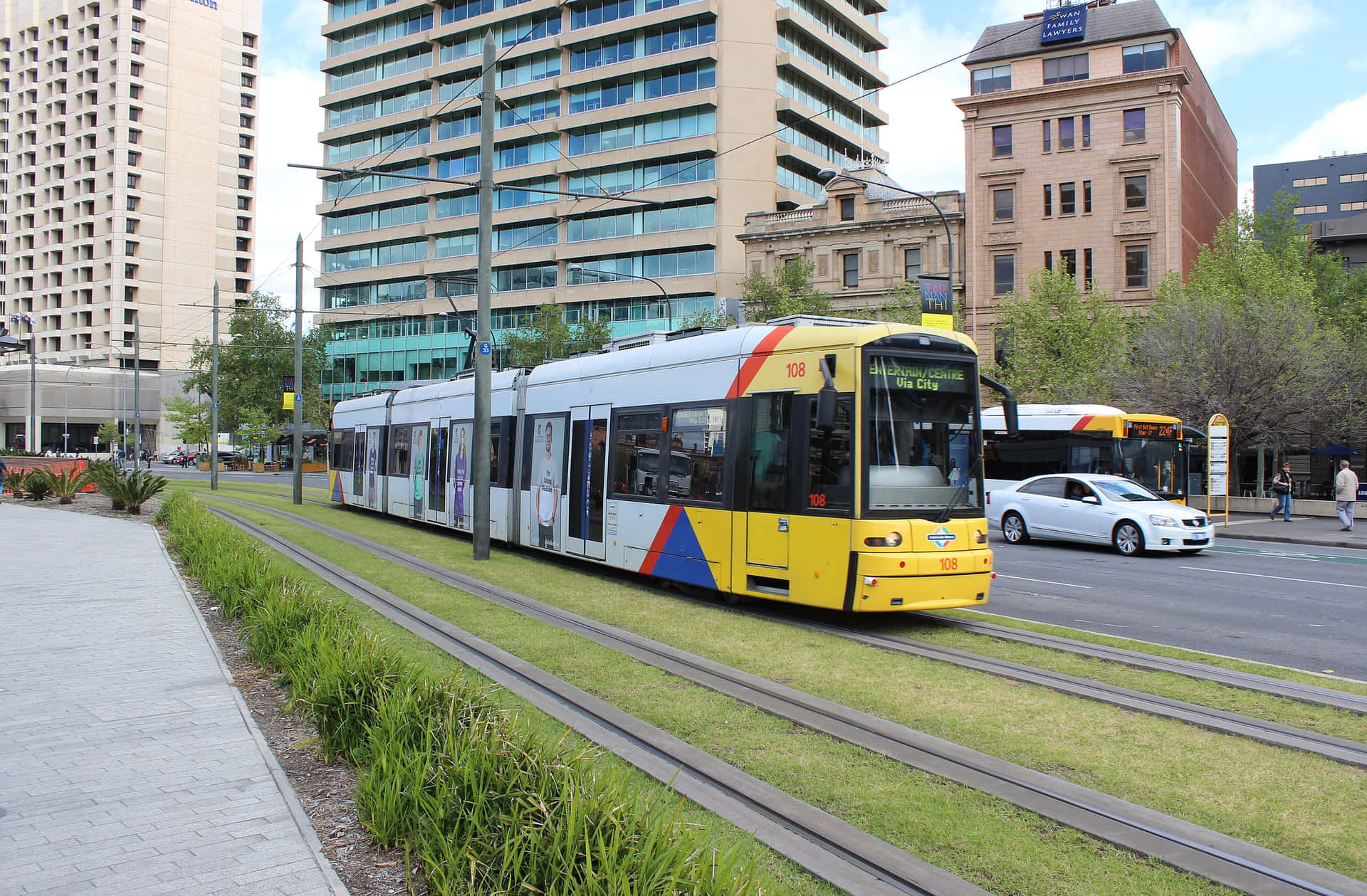 Adelaide Victoria Square Tram Wallpaper