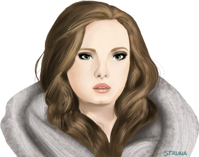 Adele Digital Portrait PNG