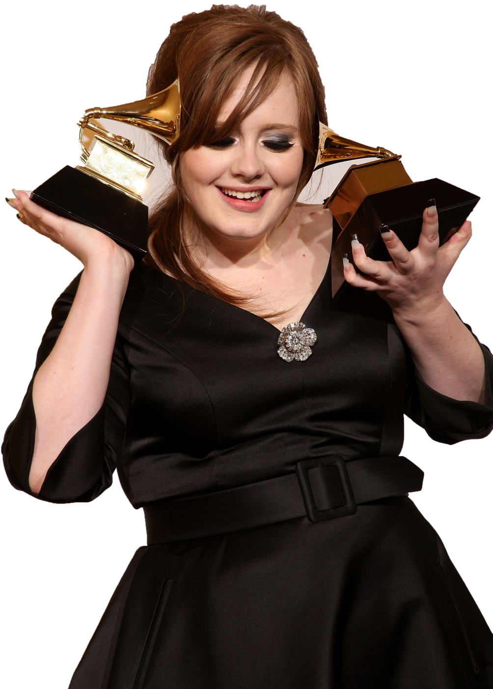 Adele Holding Grammy Awards PNG