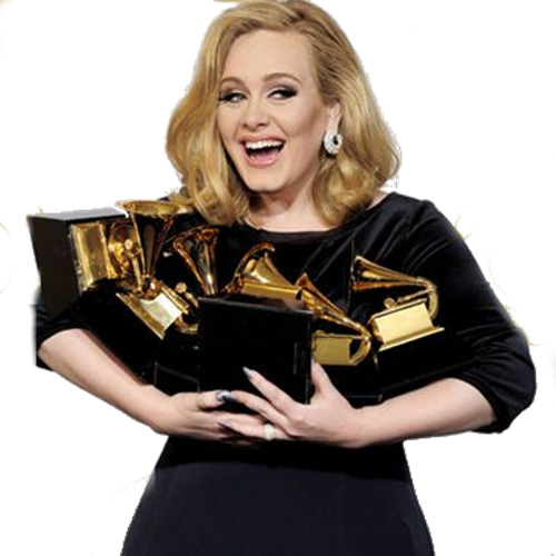 Adele Holding Grammy Awards PNG