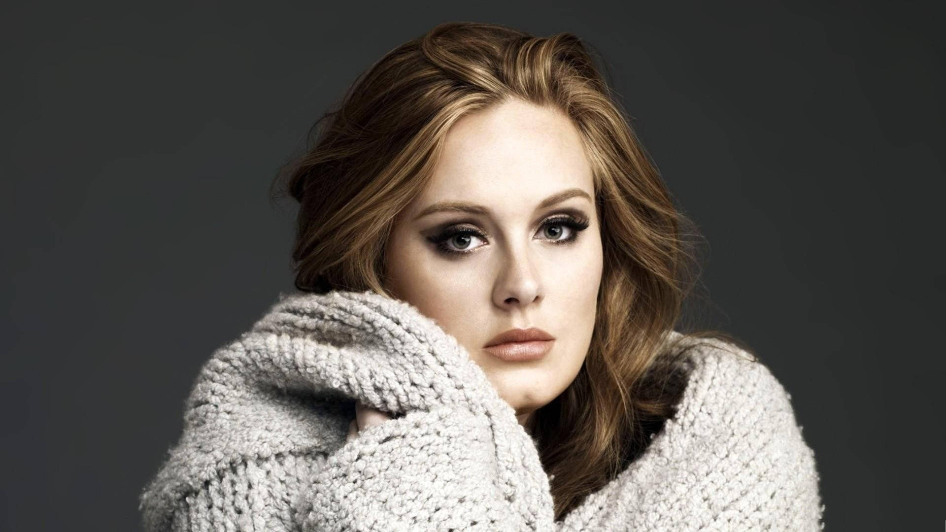 Adele In Sweater Wallpaper