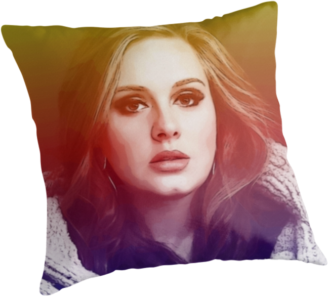 Download Adele Portraiton Pillow | Wallpapers.com