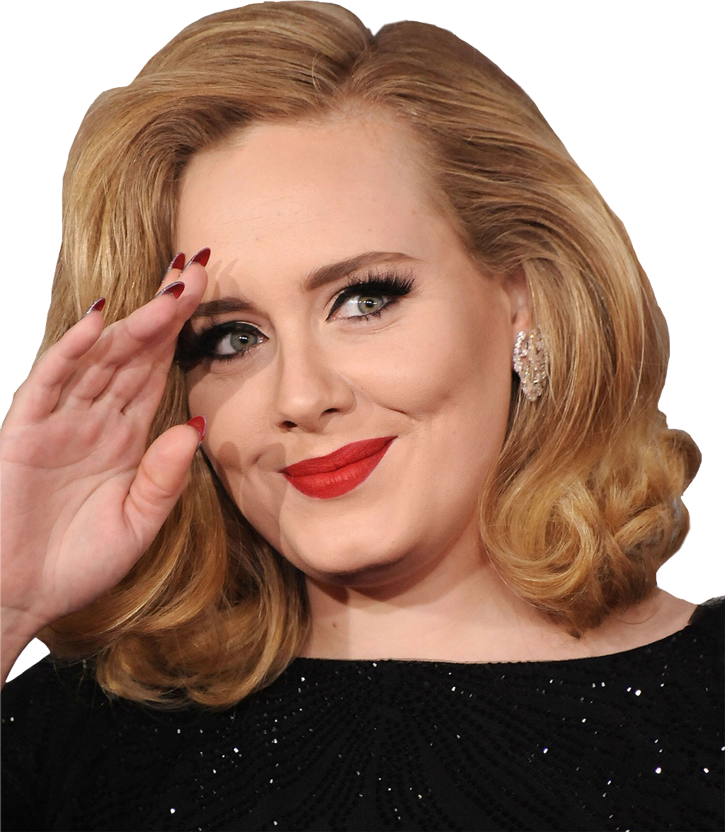 Adele Saluting Smile PNG