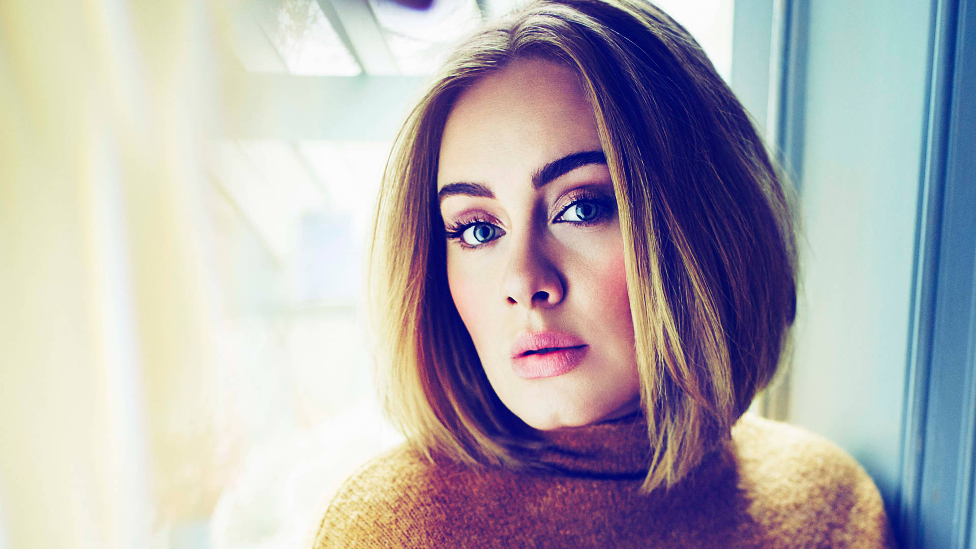 Adele Short Hair Photoshoot Background