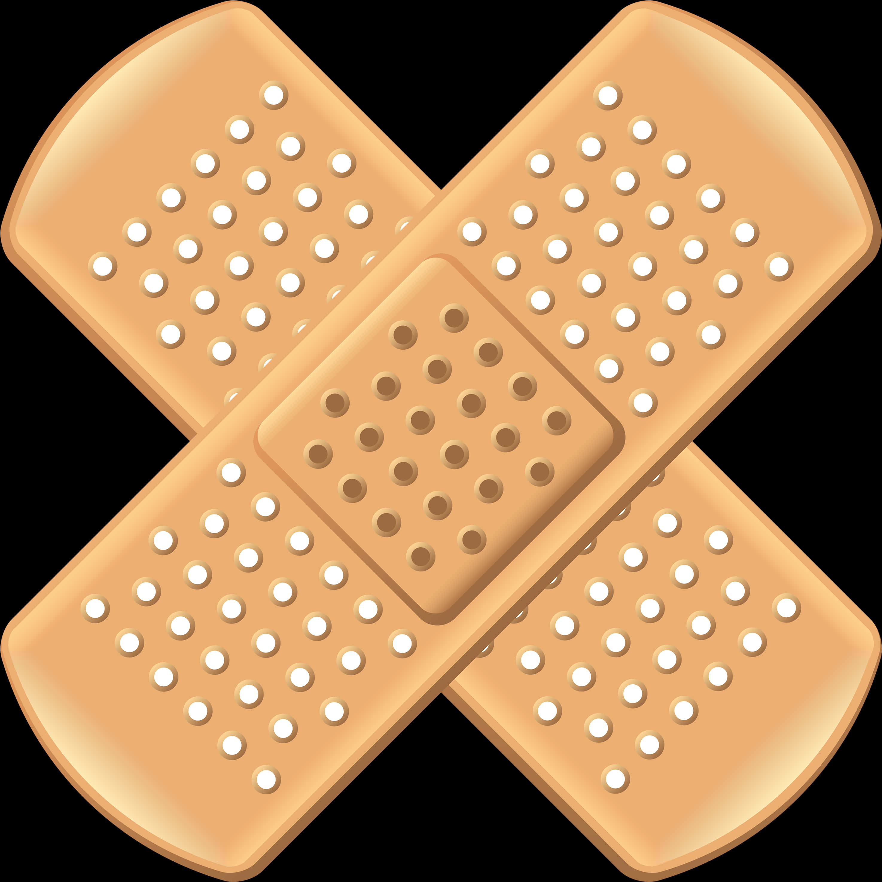 Adhesive Bandage Cross Formation PNG