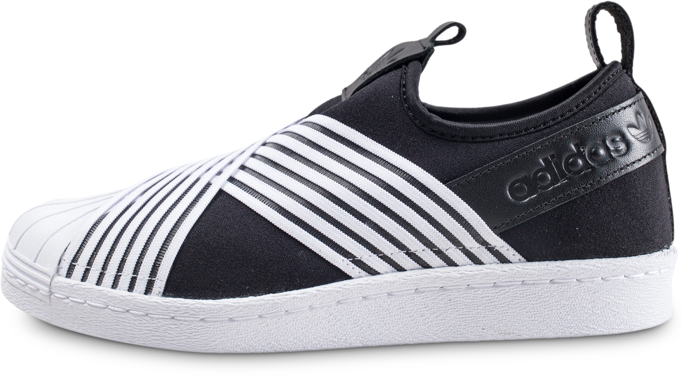 Adidas Blackand White Slip On Sneaker PNG