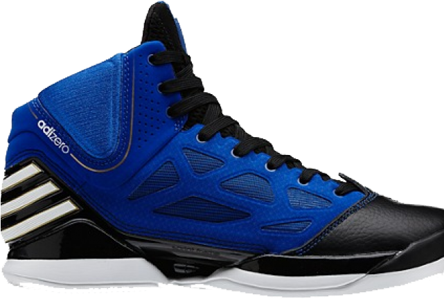 Adidas Blue Black Basketball Shoe PNG
