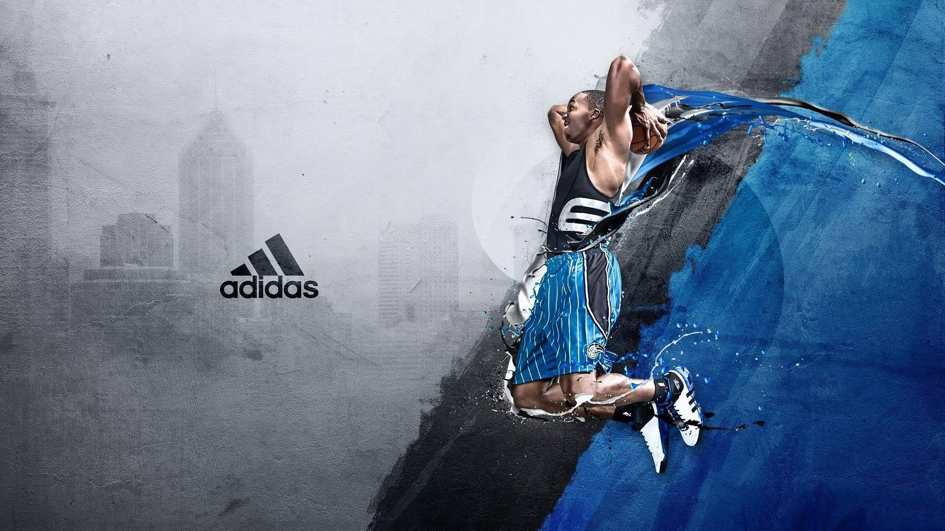 Adidas Mærke Logo Med Dwight Howard Wallpaper