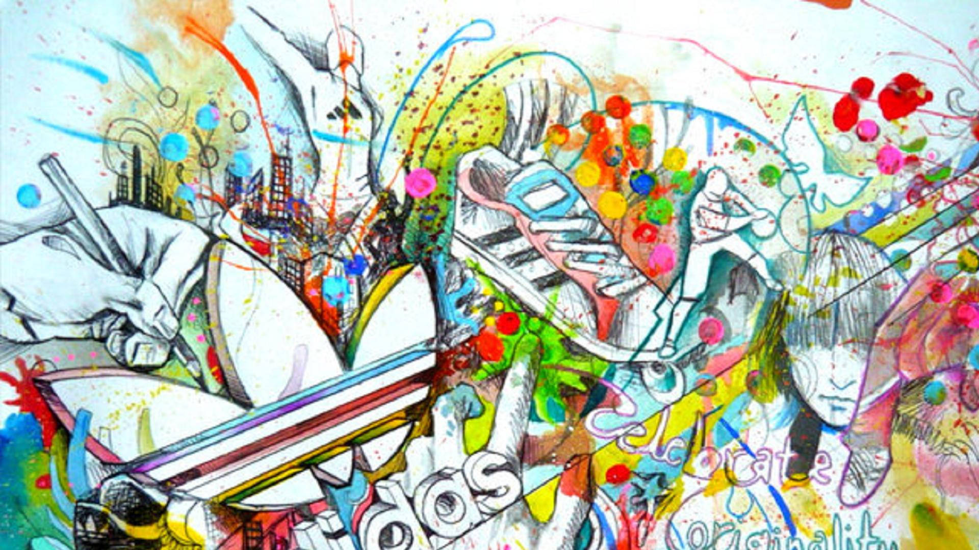 Adidas Colorful Graffiti