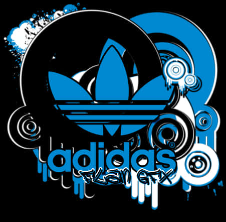 Adidas Logo Artistic Design PNG