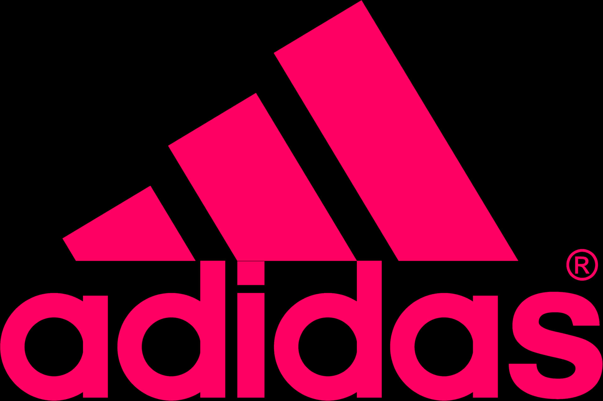 Adidas Logo Pinkand Black PNG