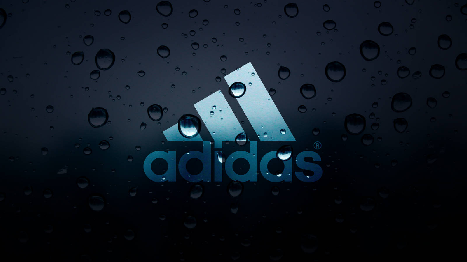 Adidas Products Logo Raindrops Effect Wallpaper