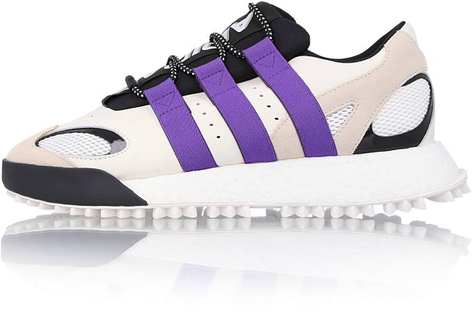 Adidas Purple Striped Sneaker PNG