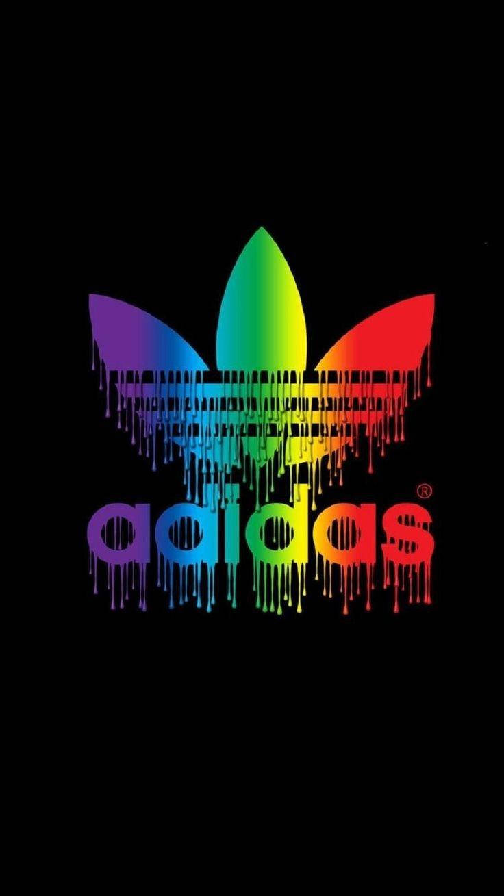 Logode Adidas Arcoíris Para Marcas Deportivas. Fondo de pantalla