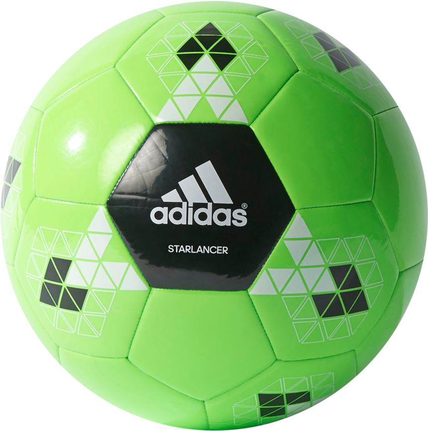 Adidas Starlancer Soccer Ball Green PNG