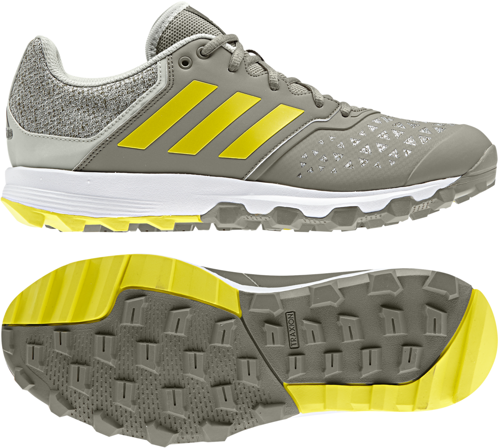 Adidas Trail Running Shoes Grey Yellow PNG