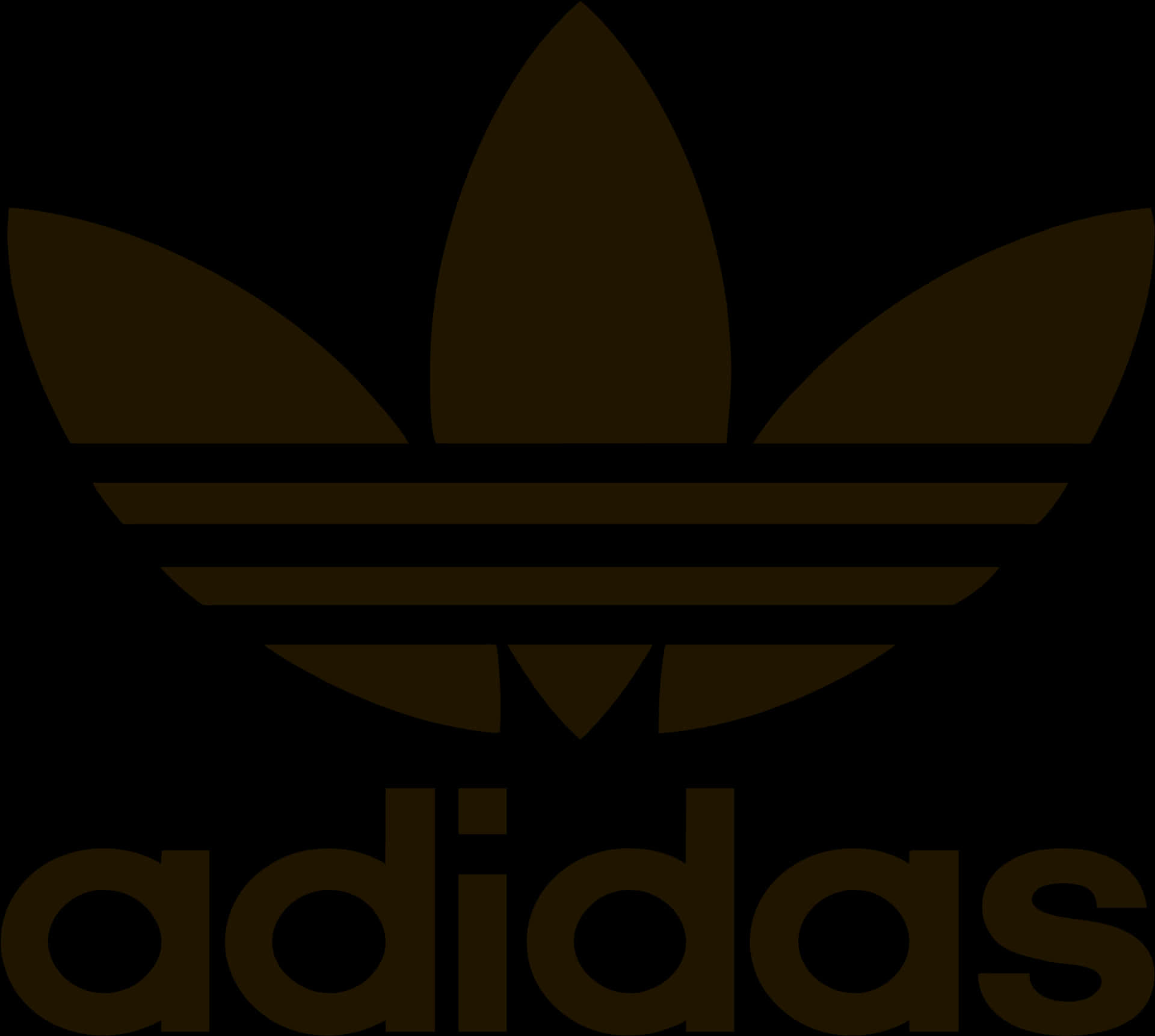 Adidas Trefoil Logo Black Background PNG